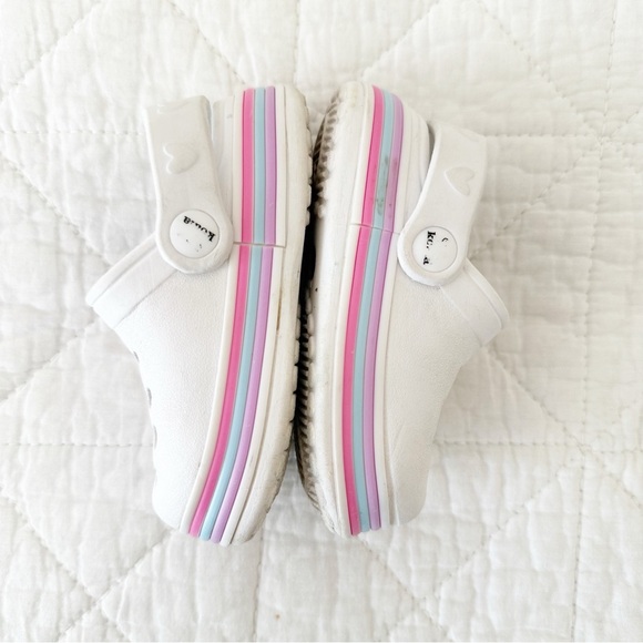 KOALA KIDS Baby Girl Sandals White Pink Butterflies Cutout Hearts 4 - Picture 3 of 6